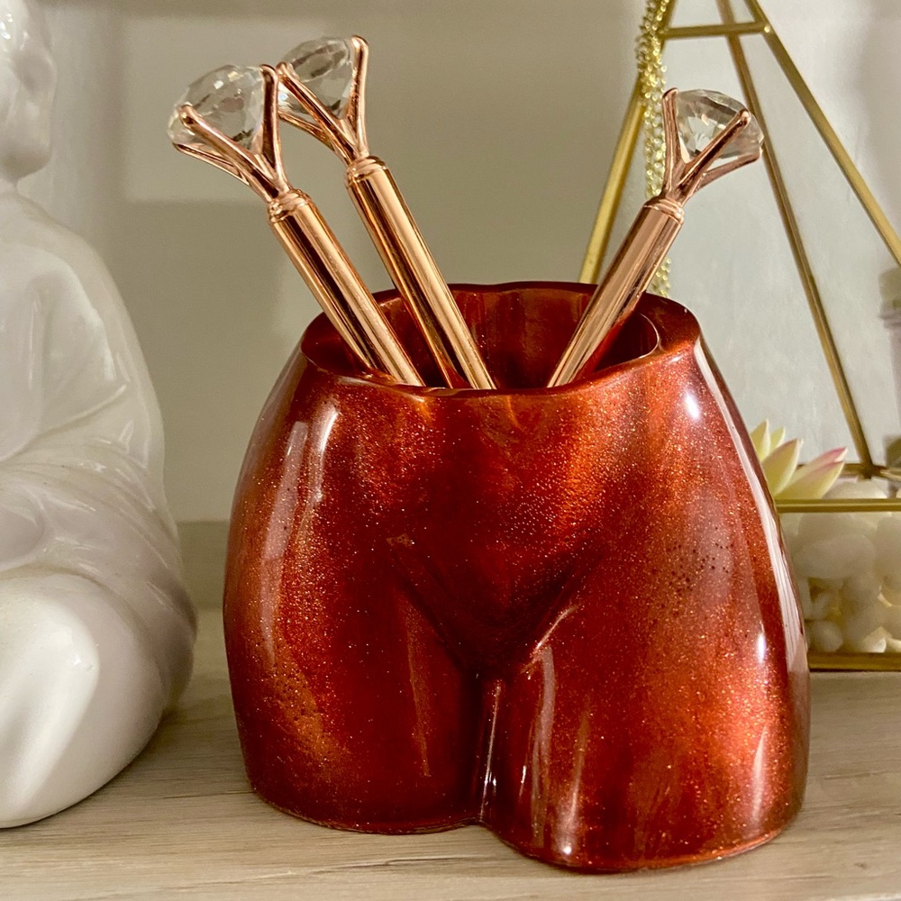 Shimmering Red Booty Vase